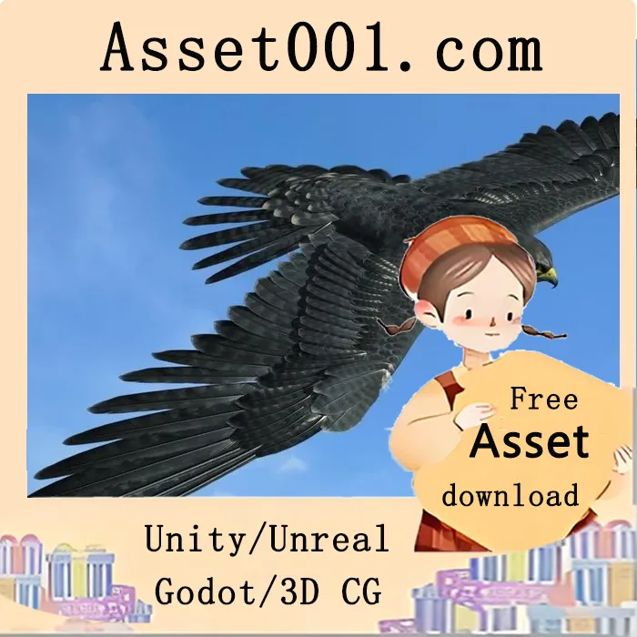 Peregrine Falcon 3D 动态野生动物资产详解|Peregrine Falcon