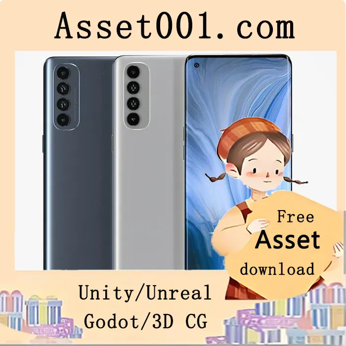 OPPO Reno 4 Pro 3D模型：适用于实时引擎的高精度智能手机资产|OPPO Reno 4 pro