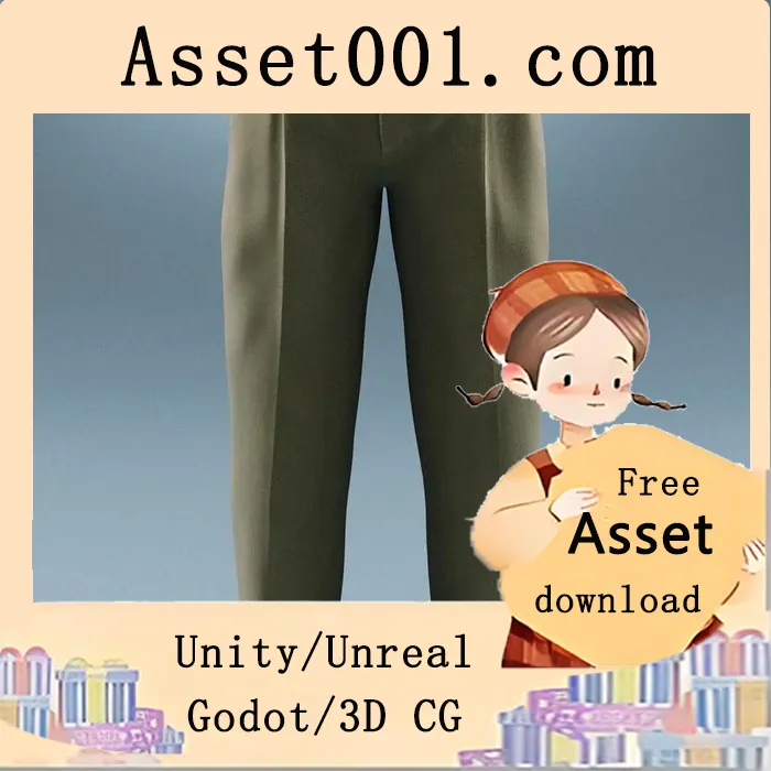 高质量男士裤子3D模型，支持多种格式，适用于游戏与时尚设计|Men Pants