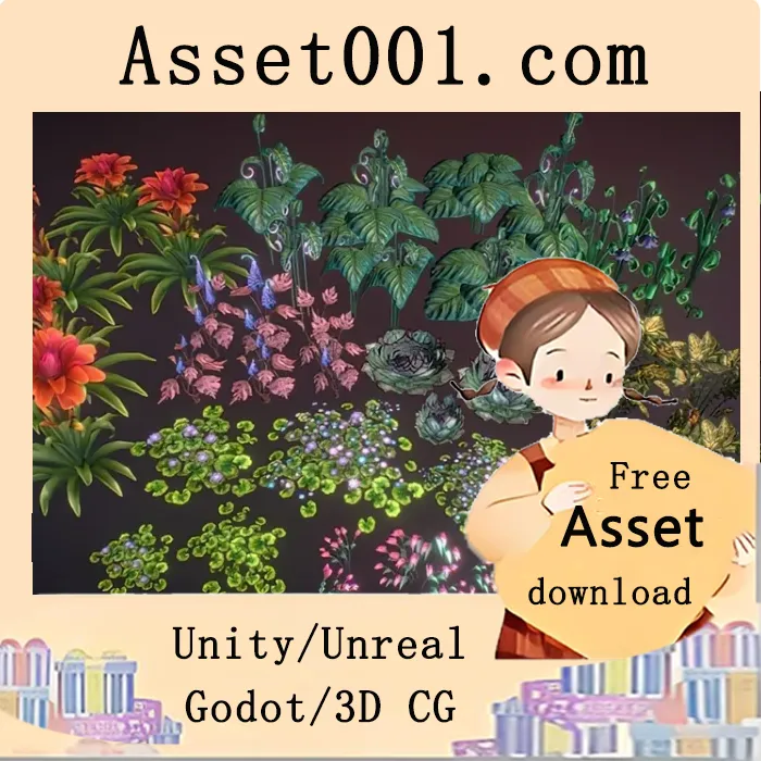 幻想植物1 3D模型：精美奇幻植被资源包|Fantasy Plants 1