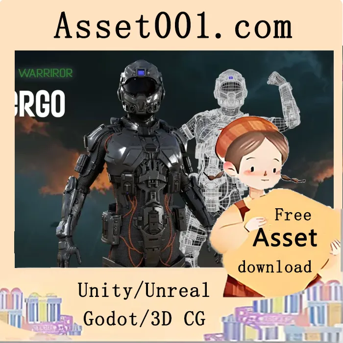 基于Unity/Unreal引擎的赛博战士Tergo模型资源介绍|Cyber Warrior - Tergo