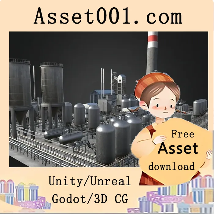 化工厂3D模型：适用于模拟与教育的高精度工业设施|Chemical Plant