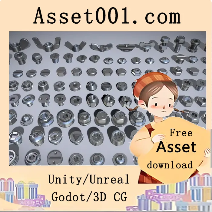 Bolts Collection 108 件：精准硬表面机械细节套装|Bolts Collection - 108 Pieces