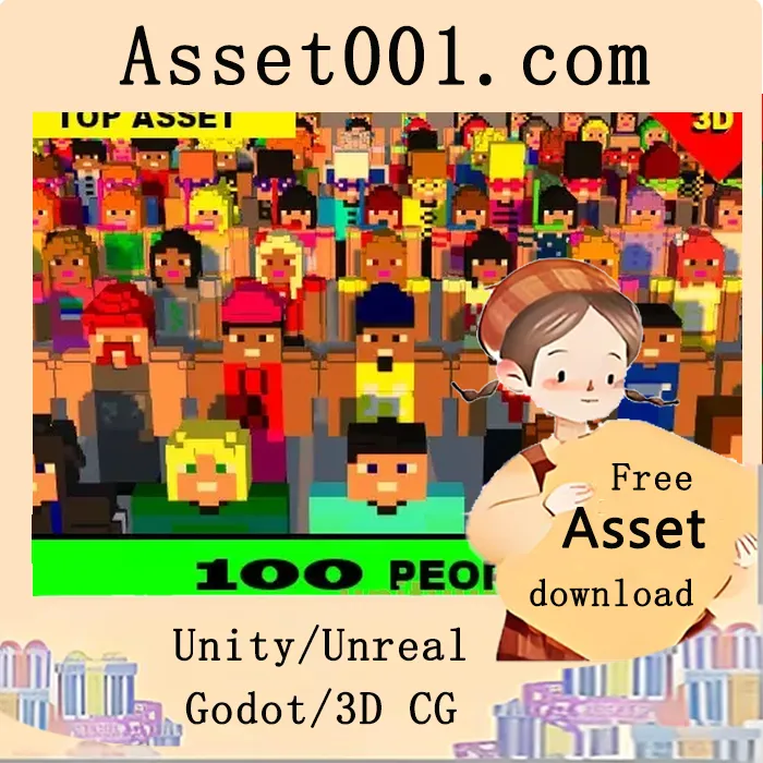 100个独特动画人物模型包：含17种动画与预设控制器|100 People - Animated Characters Pack v1.1