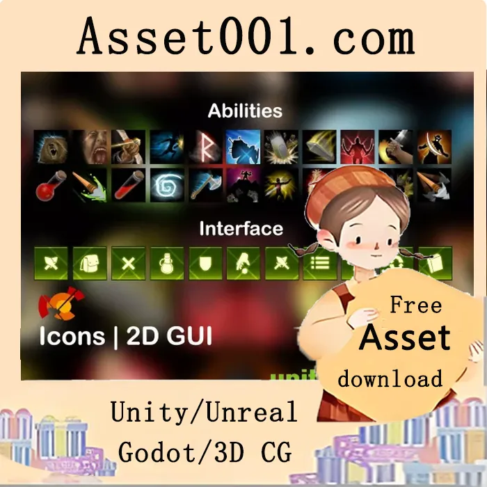 手绘风格奇幻能力与界面图标包，适用于RPG和MOBA类游戏|Icons v1.1