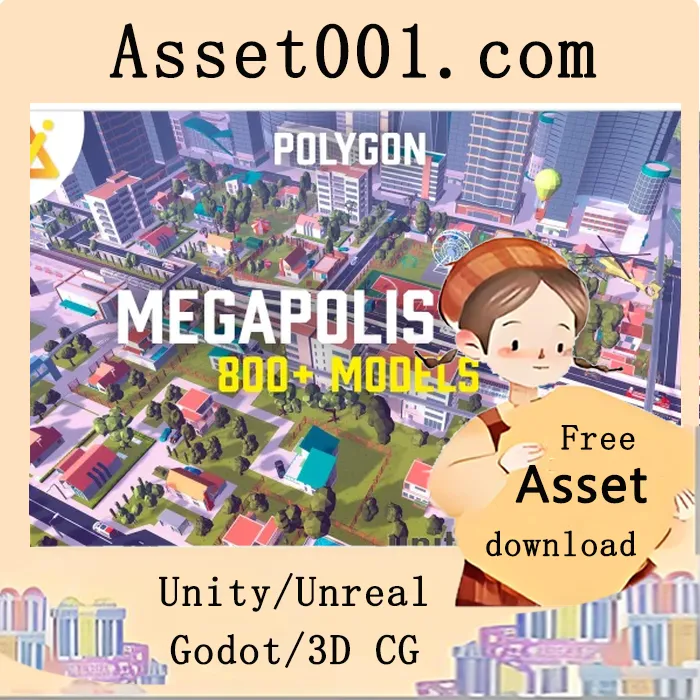 POLY - 巨型都市建设资源包：800+低多边形模型，打造沉浸式城市环境|POLY - Megapolis City Pack v1.0