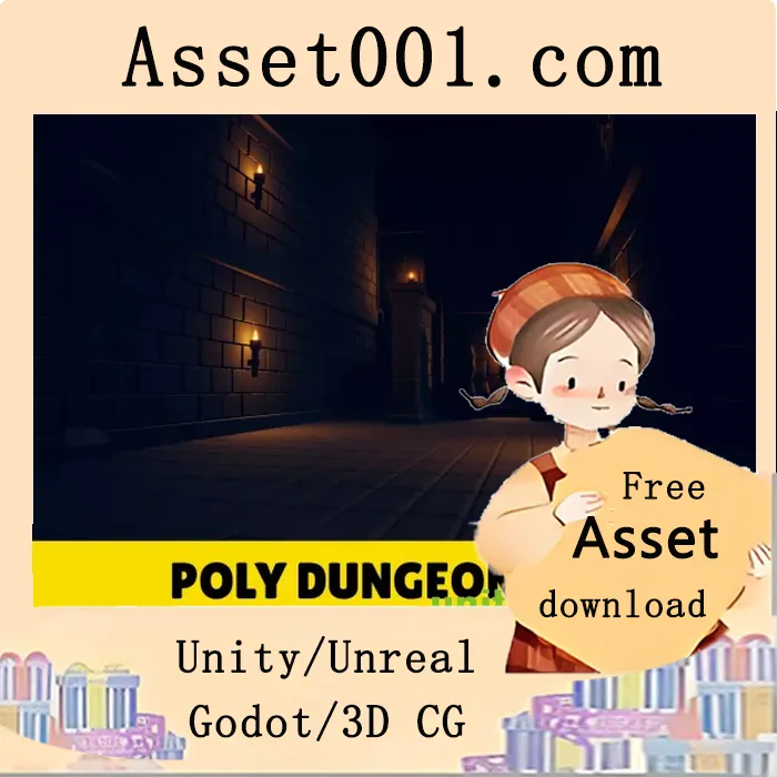Poly Dungeon套装：模块化多边形地牢构建资产集|Poly Dungeon Set v1.0