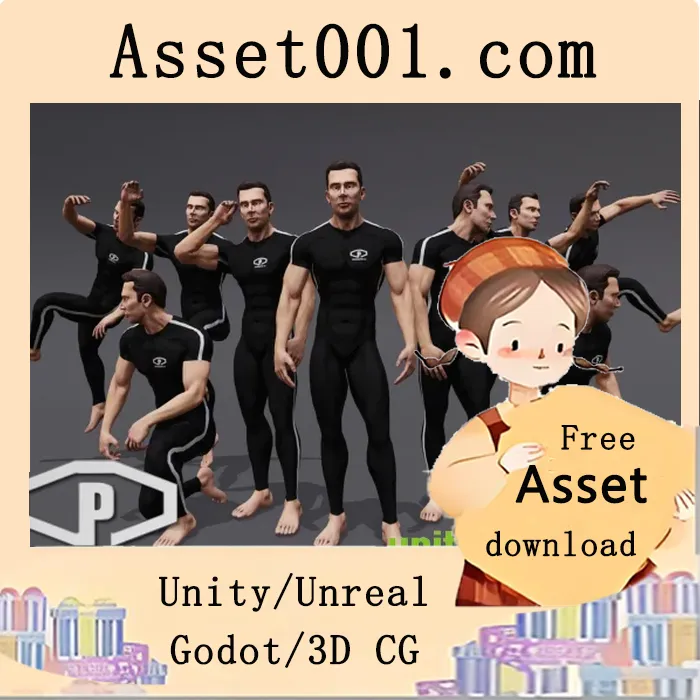 高质量基础移动动画集：包含100个人体动作捕捉动画|ANIMSET: BASIC LOCOMOTION v1.5