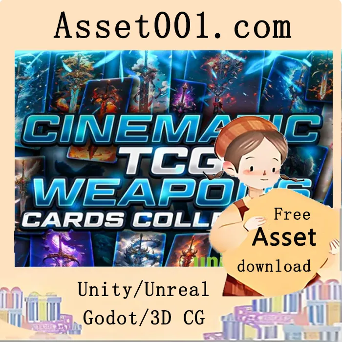 cinematic TCG 武器卡片收藏集：158张高清PNG武器设计素材|Cinematic TCG Weapons Cards Collection v5.2+