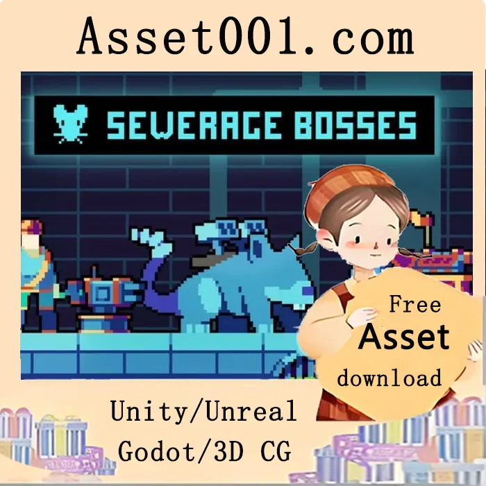 像素艺术Boss角色包：适用于2D平台游戏的3个独特可动画对手|Sewerage Character Bosses Pixel Art