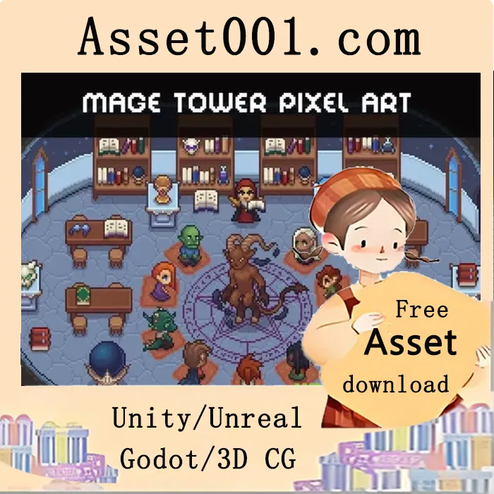 Mage Tower 俯视像素艺术资产包|Mage Tower Top-Down Pixel Art Asset Pack