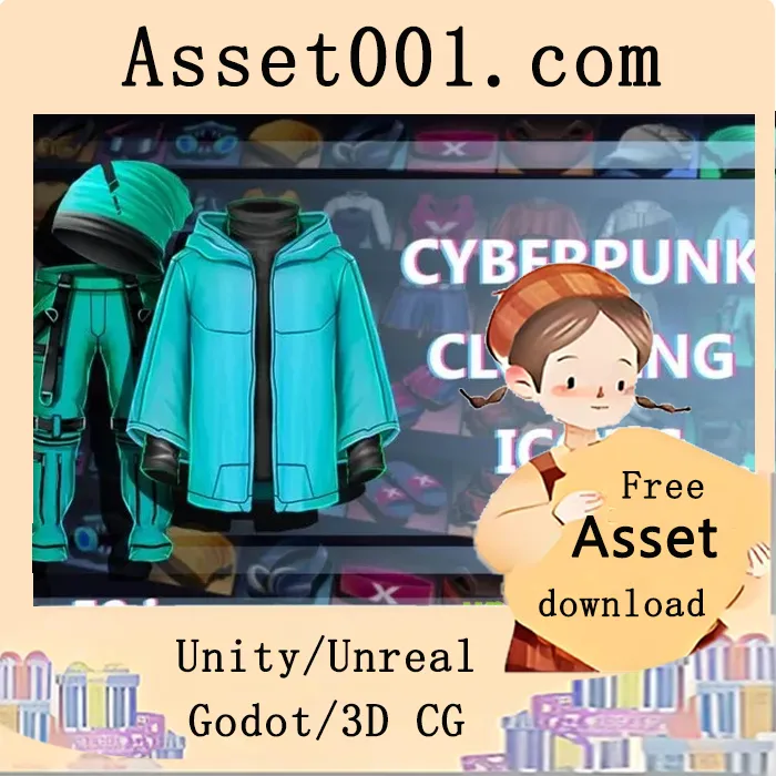 未来赛博朋克服装图标包：为游戏打造沉浸式时尚体验|Futuristic Cyberpunk Clothing Icons Pack 512x512