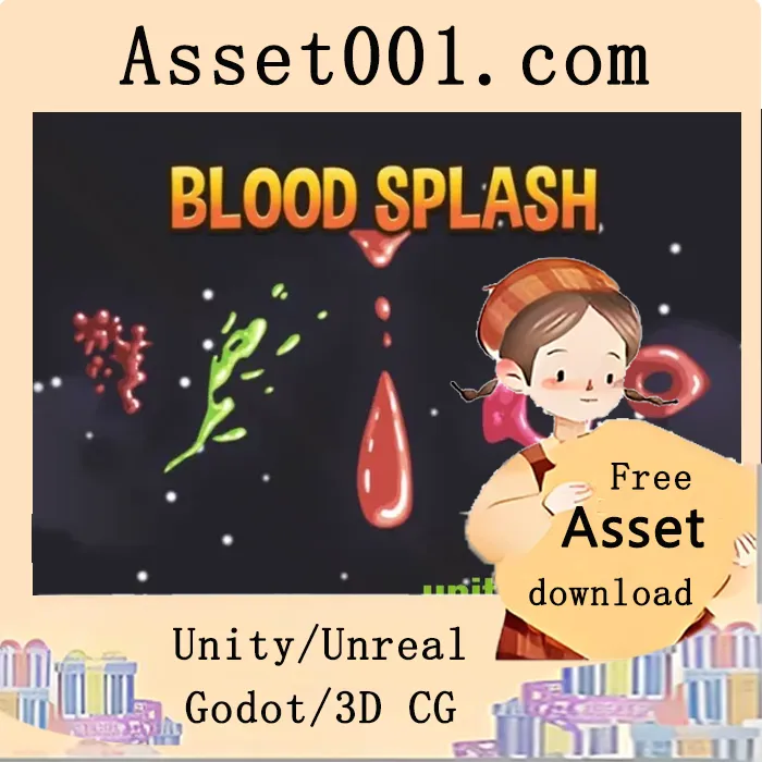 血溅特效矢量资源包：为2D游戏打造真实震撼的血液表现|Blood Splash Sprite Effects Asset Pack