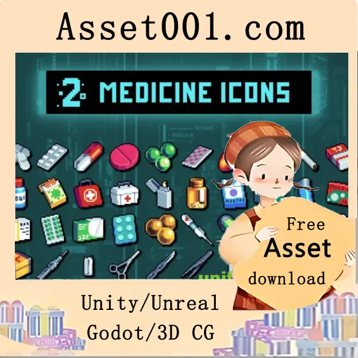 赛博朋克武器与弹药32×32像素艺术图标包|Medicine and Thematic Things Pixel Art 32×32 Icon Pack