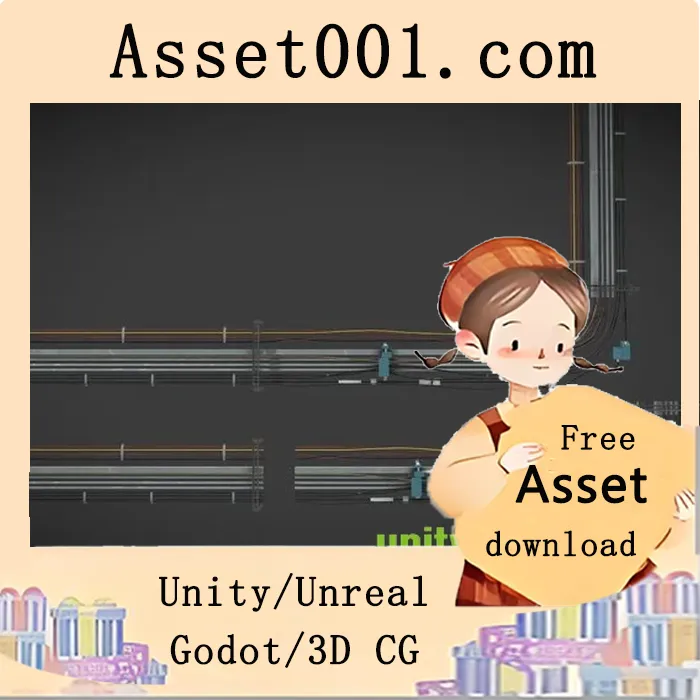 科幻电缆3D模型：适用于未来科技场景的高细节道具|SCIFI Cables