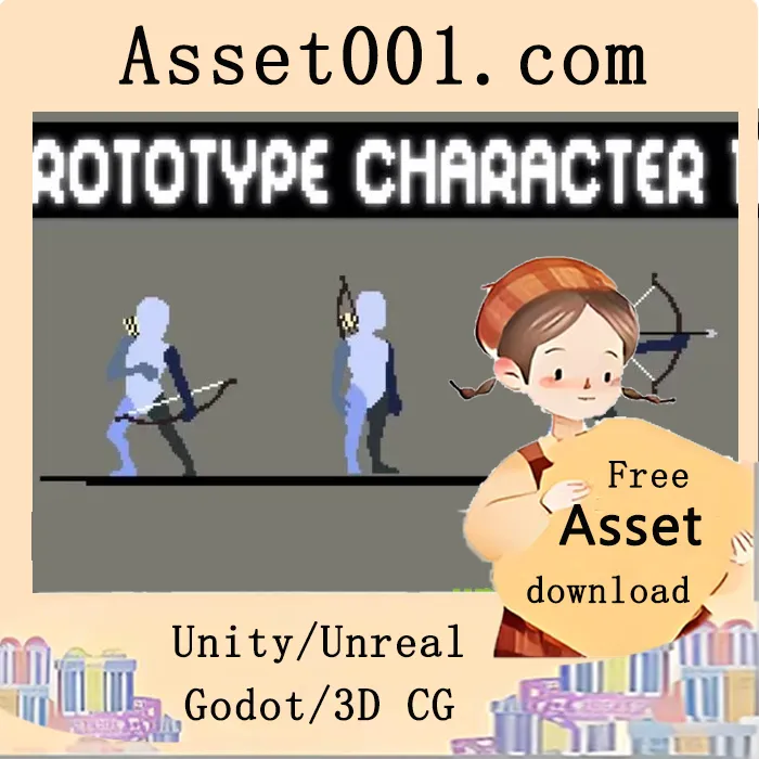 像素风弓箭手原型角色精灵集：高效构建战斗场景的早期开发资源|Prototype Archer Pixel Sprite Sheet