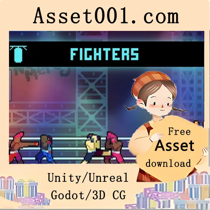 像素战士系列：赛博朋克风格2D角色资产包|Pixel Fighters Asset Pack for Cyberpunk