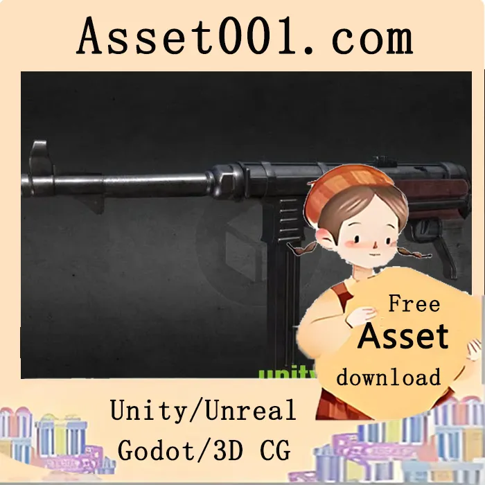 MP 40经典冲锋枪3D模型：支持BLEND与GLTF格式，适用于游戏开发与动画制作|MP 40