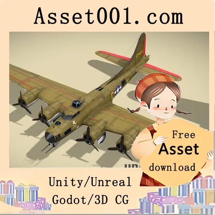 复古军事飞机模型：Boeing B-17“空中堡垒”3D模型详解|Boeing B 17 Flying Fortress