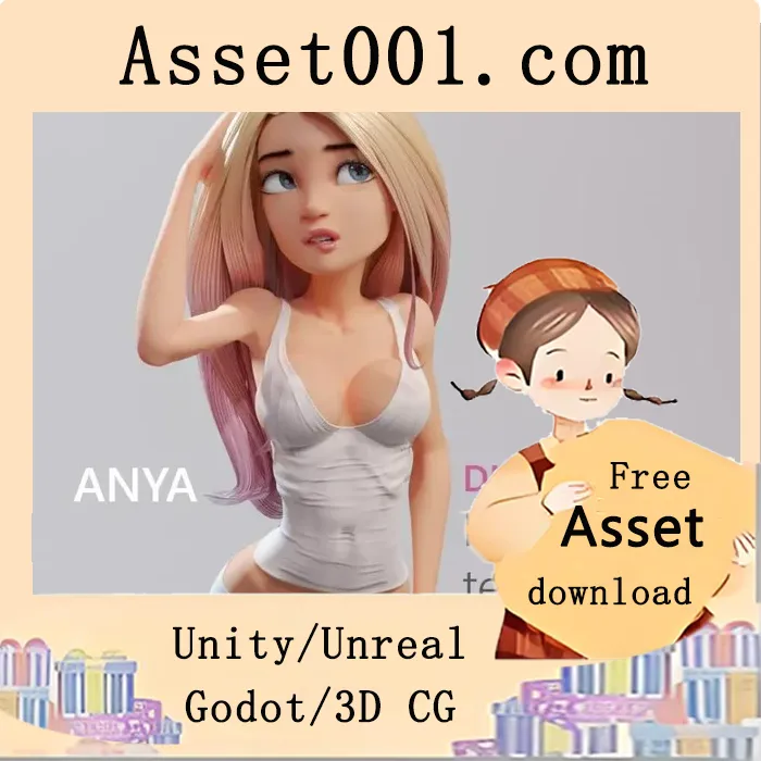 Blender 2.83制作的风格化数字角色Anyá完整建模与动画解析|Anya Stylized Digital Actor