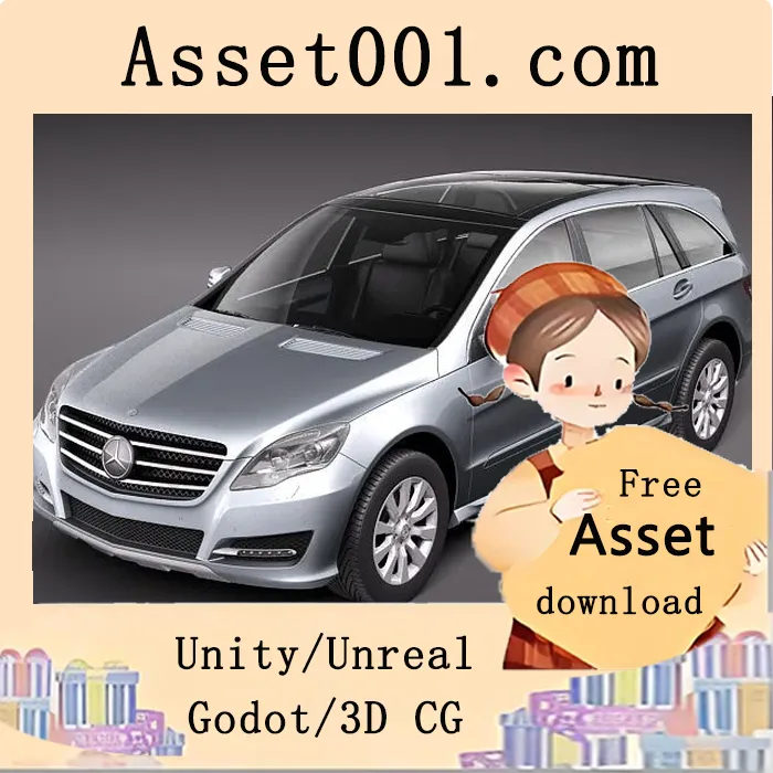 Mercedes R-Class 2011 3D模型详解：适用于实时引擎的高端家庭车资产|Mercedes R-Class 2011