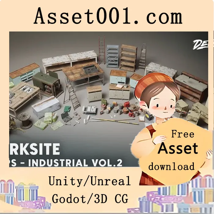 Unreal Engine 5 千万面数资产包：Nanite + 低多边形版本，含4K材质与Lumen支持|Industrial VOL.1 - Worksite (Nanite and Low Poly)