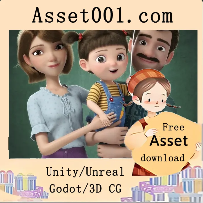 Cartoon Family Rigged V7