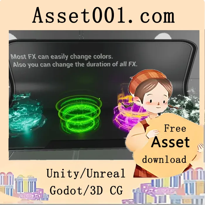 AuraFX01：30种特效粒子包，支持LOD级联与多种元素类型|AuraFX01