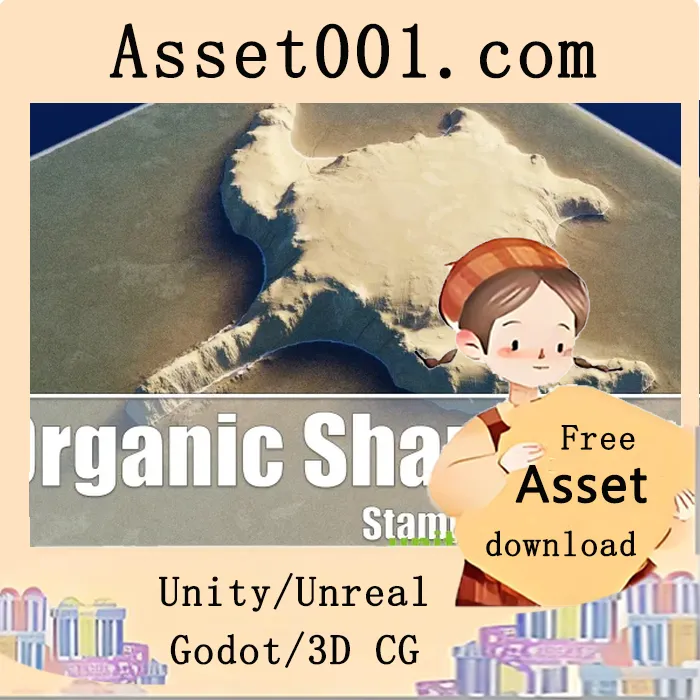 StampIT！有机形状集合：Unity地形工具高质量4K高程图纹理包|Organic Shapes - StampIT! v2.0.0