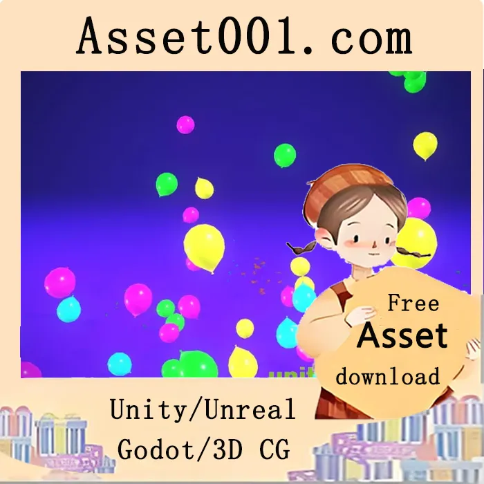 Unity balloons粒子特效包：27个预制体，支持2017.1.0及以上版本|Balloon FX v1.0
