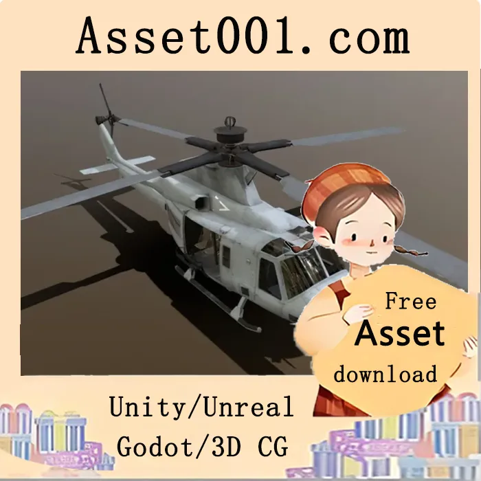 UH-1Y Venom多用途直升机3D模型详解|UH 1Y Venom