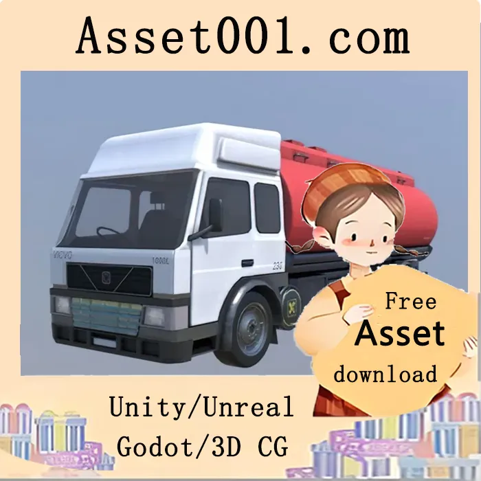 详细精美的油罐车3D模型介绍|Tanker Truck