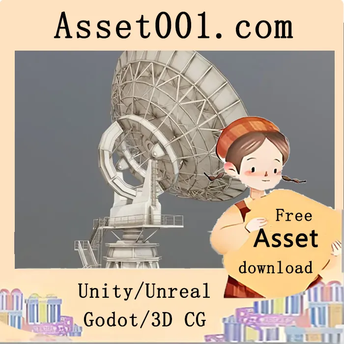 大型射电望远镜PBR 3D模型|Large Array Radio Telescope PBR