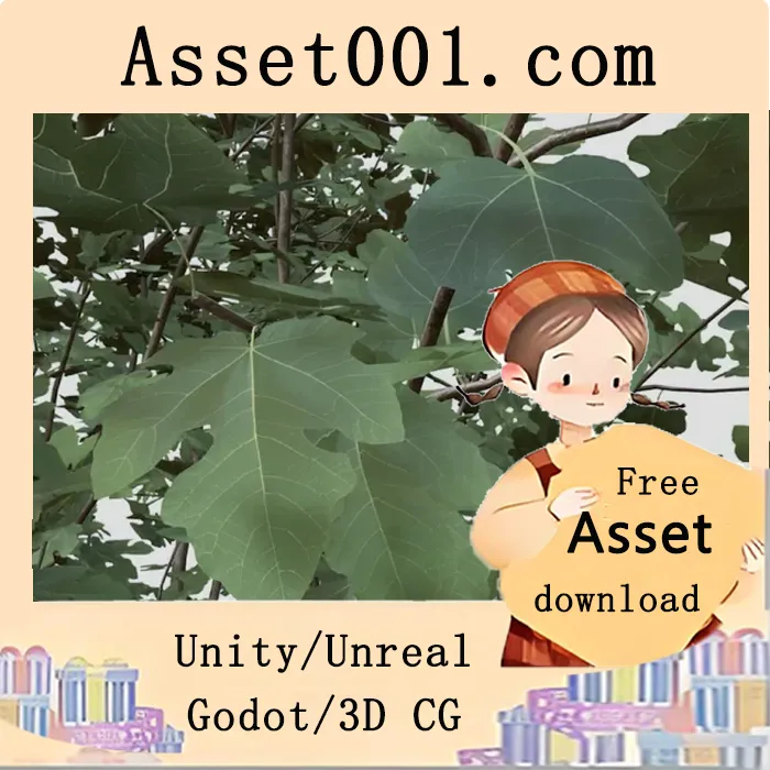 逼真的3D无花果树模型：自然之美的数字呈现|Fig Tree