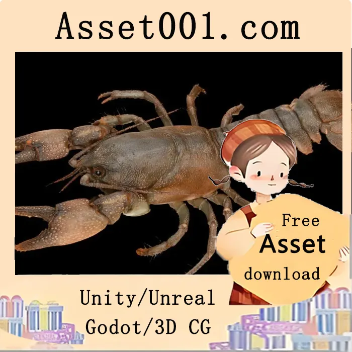 日本 crayfish（C. japonicus）高精度3D模型详解|Cc0 Japanese Crayfish C Japonicus