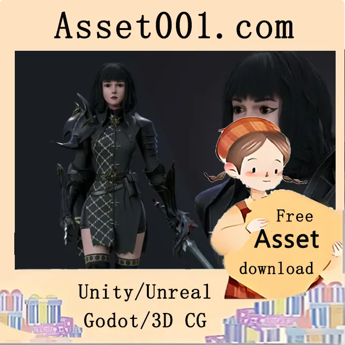 Unity/Unreal引擎可用的3D女性角色模型：Inquisitor（含Epic骨骼、PBR材质与4K纹理）|Inquisitor v4.21+