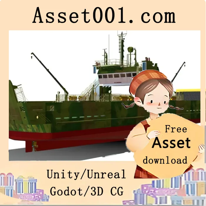 河运运输船3D模型设计解析|Barcaça De Transporte Fluvial