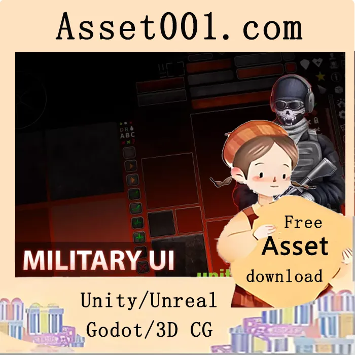 军事射击游戏专用UI资源包|Military UI v1.0