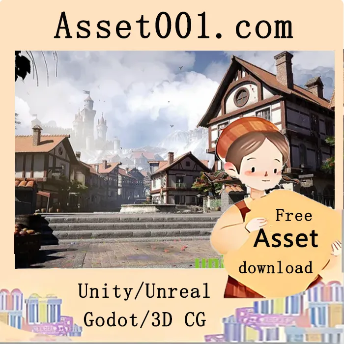 UE5引擎模块化中世纪城镇巨包：含334个模型、可进入建筑及昼夜光照预设|Modular Medieval Town - Medieval Town v5.0-5.3+