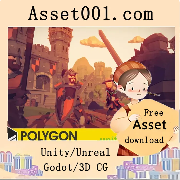 低多边形风格奇幻游戏资产包：包含角色、建筑、道具与环境资源|POLYGON Knights - Low Poly 3D Art by Synty v1.5