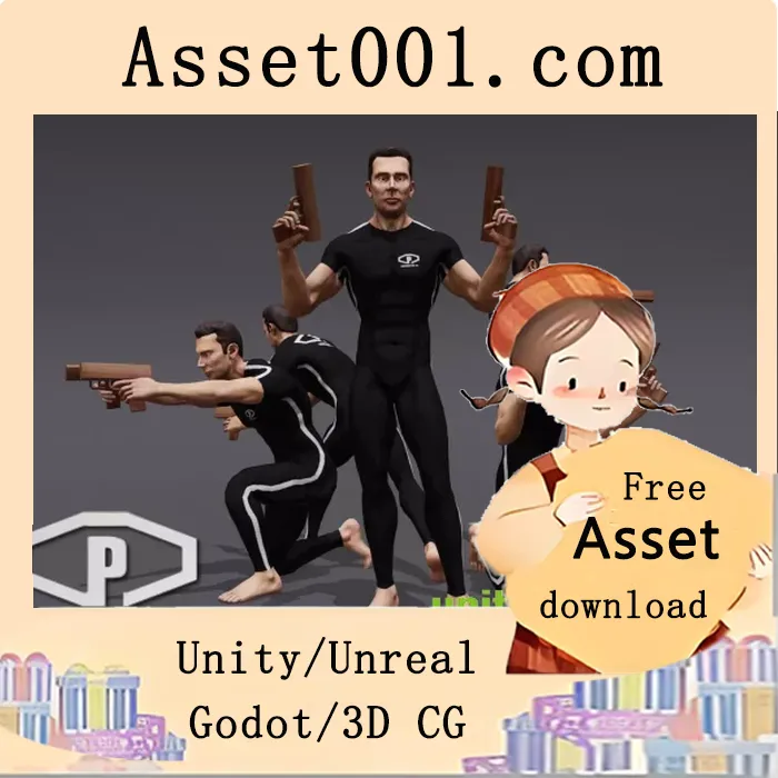 高质量双枪动画集：180+人体动作包含根运动变体|ANIMSET: DUAL GUNS v1.5