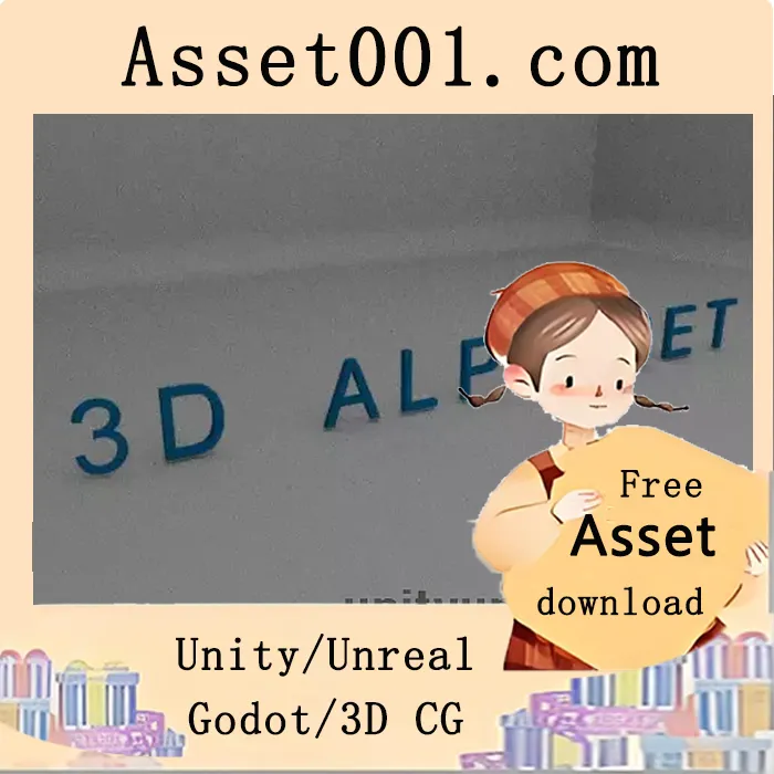 低多边形3D字母、数字与符号集合（共2.2万三角形，2.3万顶点）|3D Alphabet v1.0