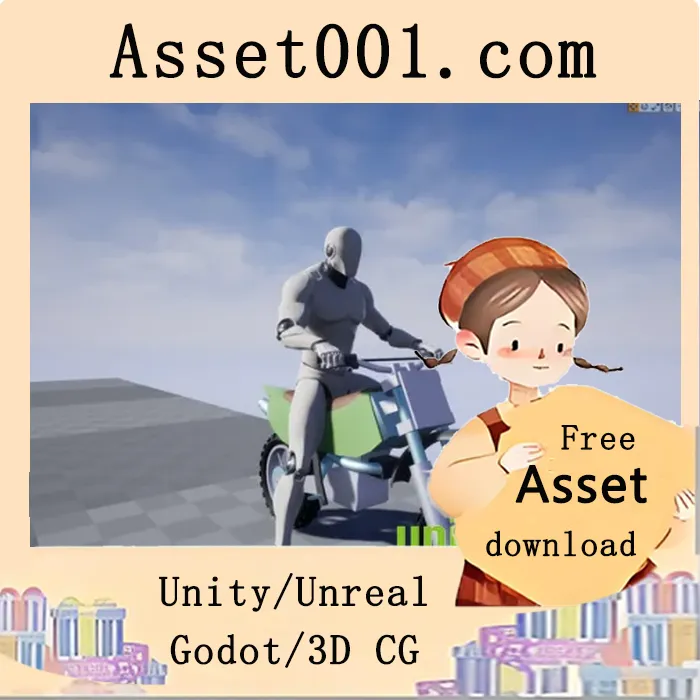 摩托车互动动画包：30个完整互动动画资源|Motorbike Interact Animations Pack v4.26-4.27+