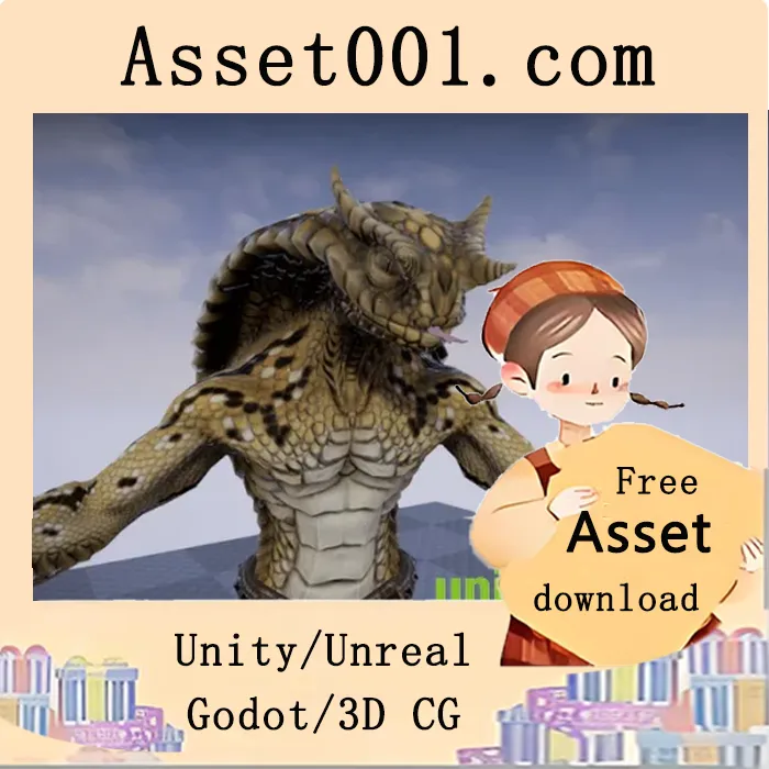 奇幻生物资源：可动画的狼蛇角色模型（支持虚幻引擎4.10.2）|Fantasy Werecreatures: Weresnake v4.15-4.27+