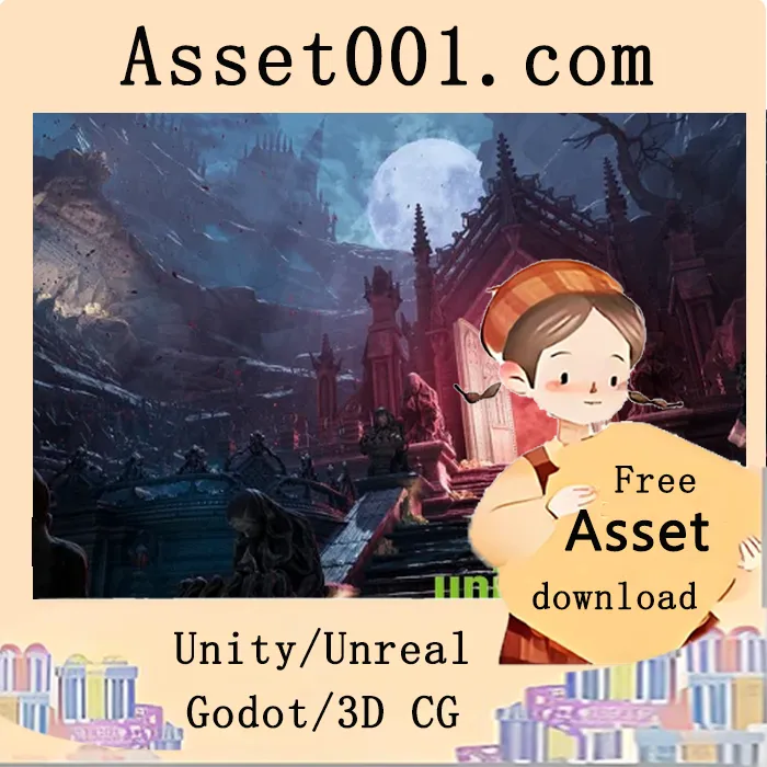 Ithris墓地场景展示：模块化元素，适用于灯光与场景艺术练习|Ithris Cemetery v4.26-4.27+