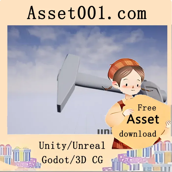 第一人称近战锤子模型与44个手动画示例（基于Unreal Epic Skeleton）|First Person Hammer v4.24-4.27+