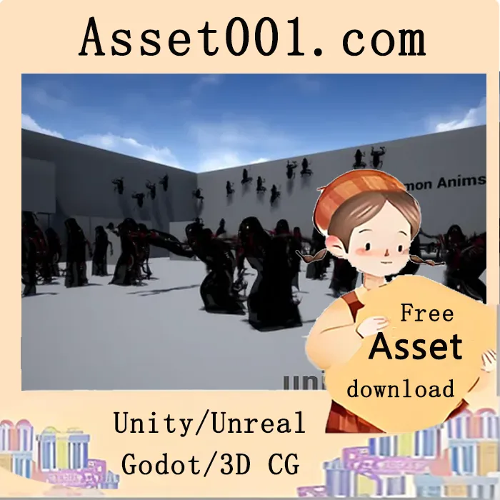 恶魔恐怖动画资源包：162个高质量动作动画用于恐怖游戏开发|Demon Anims v4.25-4.27+