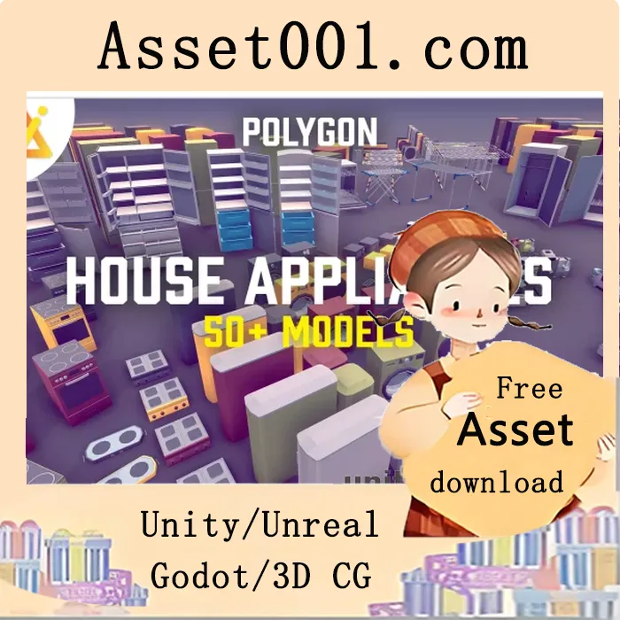 Poly项目首部分发布：包含演示场景与254个家用电器模型|POLY - House Appliances v1.0