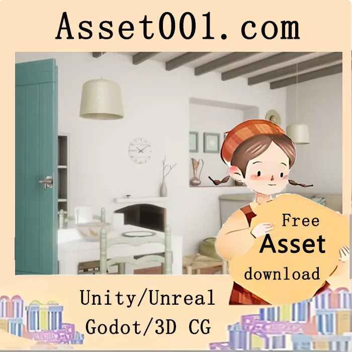 基于Unity引擎4.23-4.27及5.0-5.1版本的地中海田园风格场景构建示例（含47个网格与35个材质）|Mediterranean Rustic Interior v5.1+