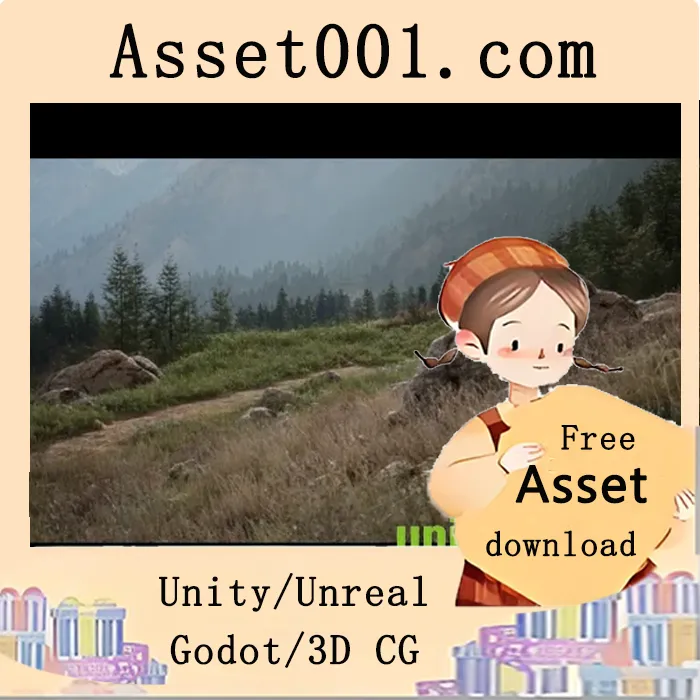 Unreal Engine山地草原环境包：包含2x2公里高精度扫描资产与程序化生成功能|Mountain Grassland Environment 2x2 km v4.23-4.27+